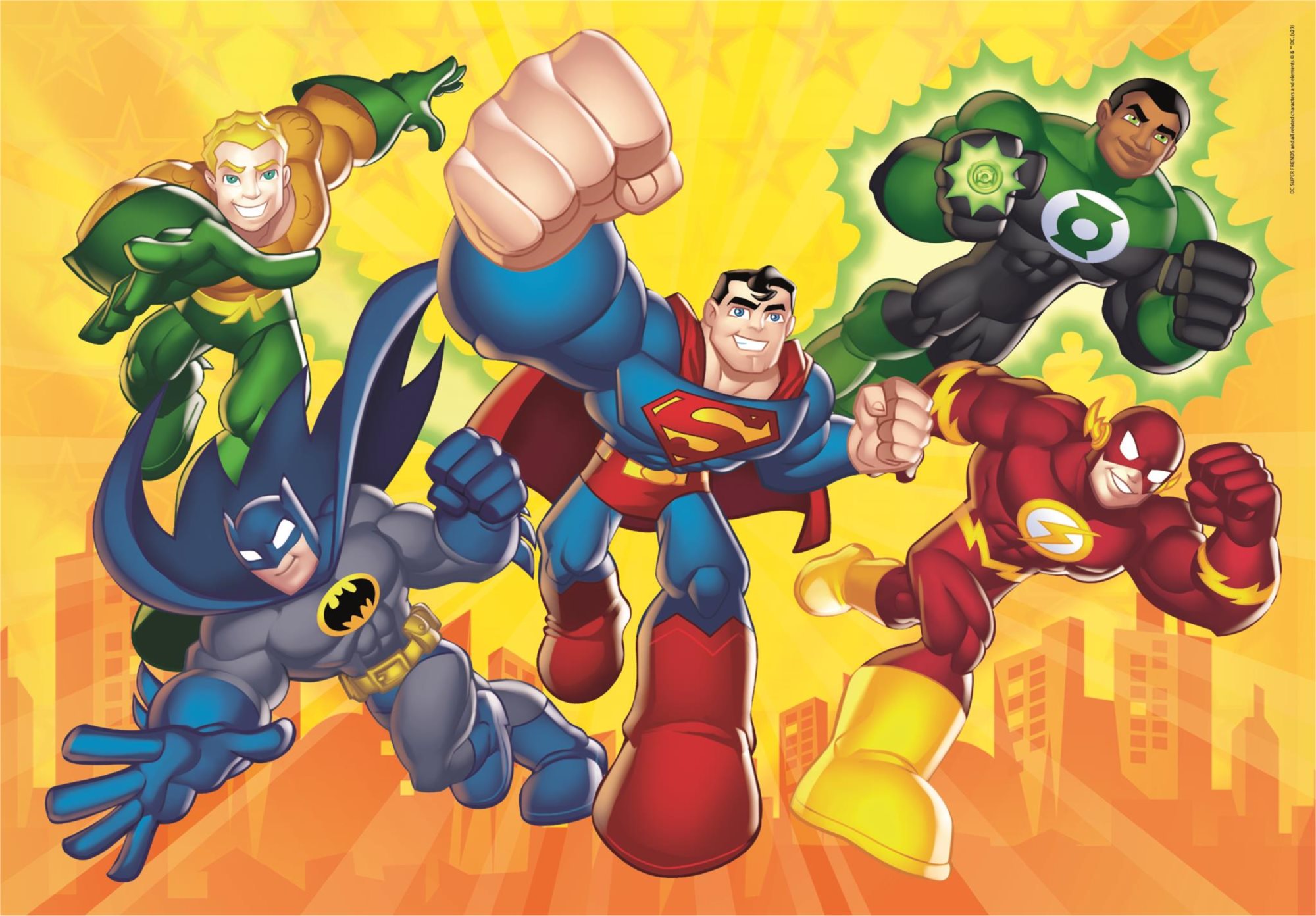 CLEMENTONI Puzzle DC Super Friends 4v1 (20+60+100+180 dílků)