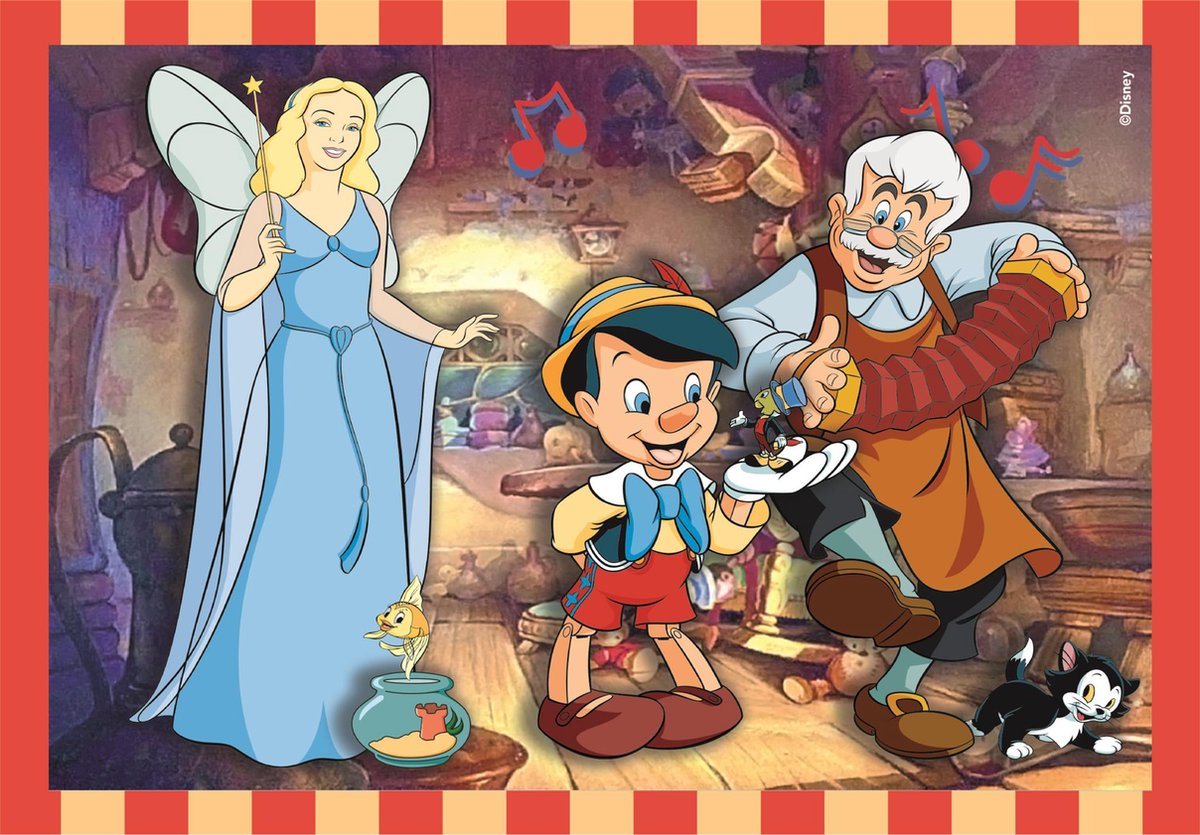 CLEMENTONI Puzzle Disney klasika 4v1 (12+16+20+24 dílků)