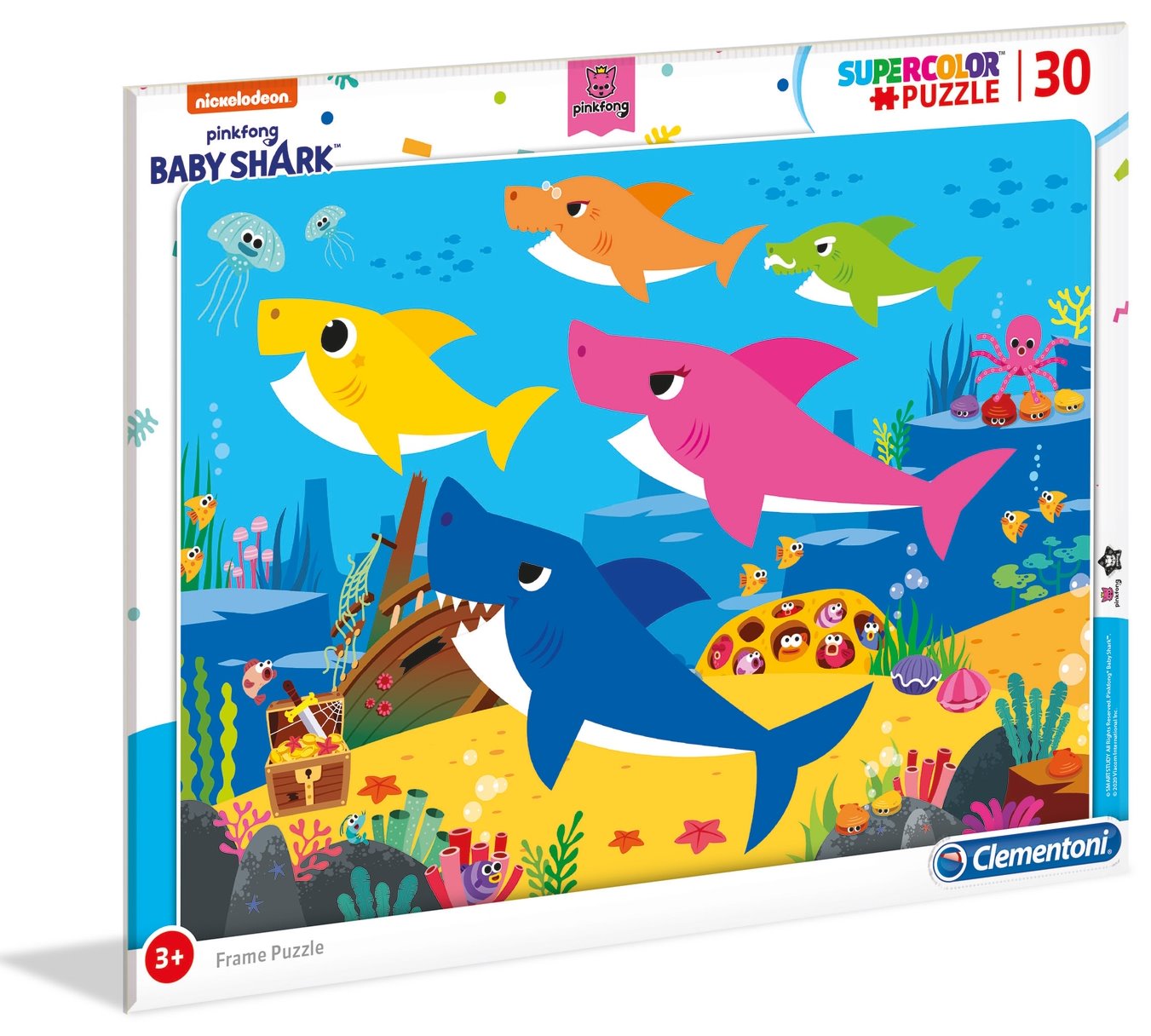 CLEMENTONI Puzzle Baby Shark: Poklad 30 dílků