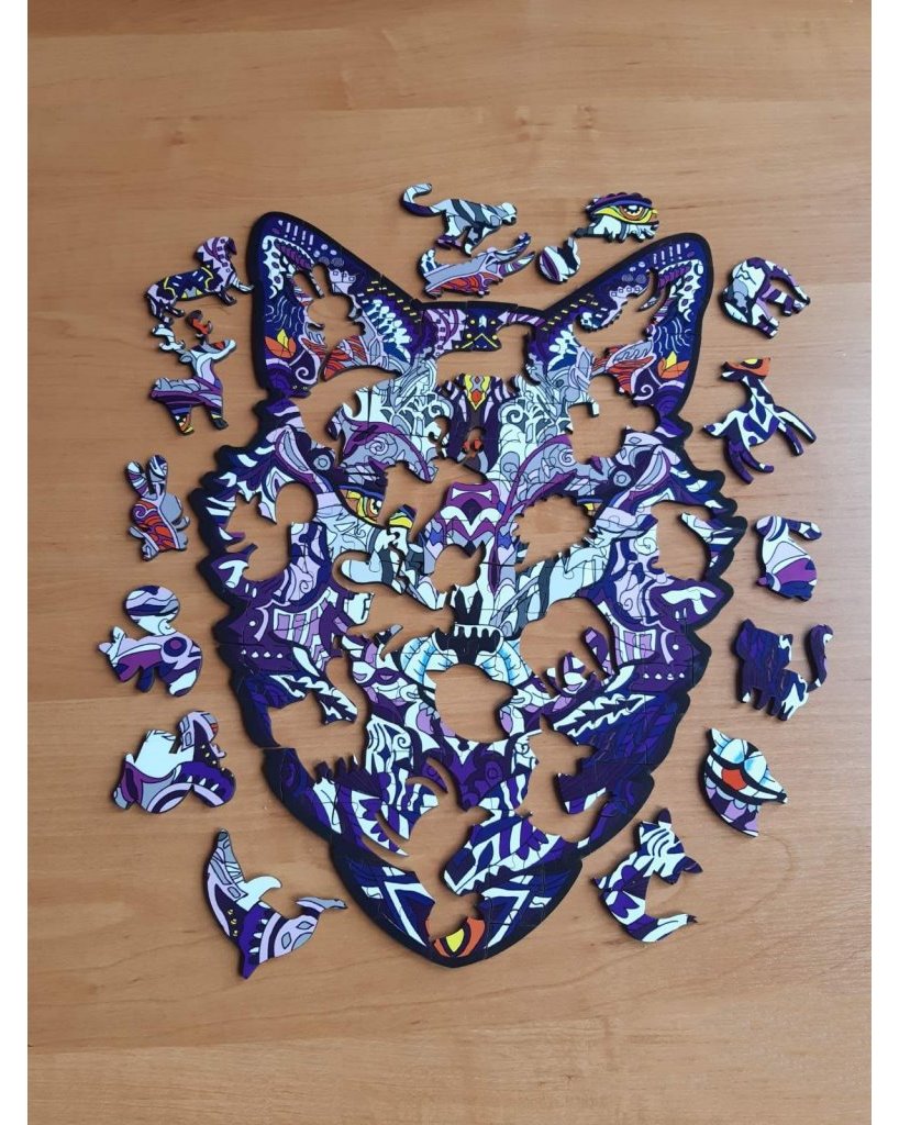 FA LIXEN Dřevěné puzzle Liška XL 165 dílků v dárkové krabičce