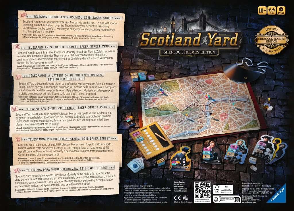 RAVENSBURGER Hra Scotland Yard Sherlock Holmes