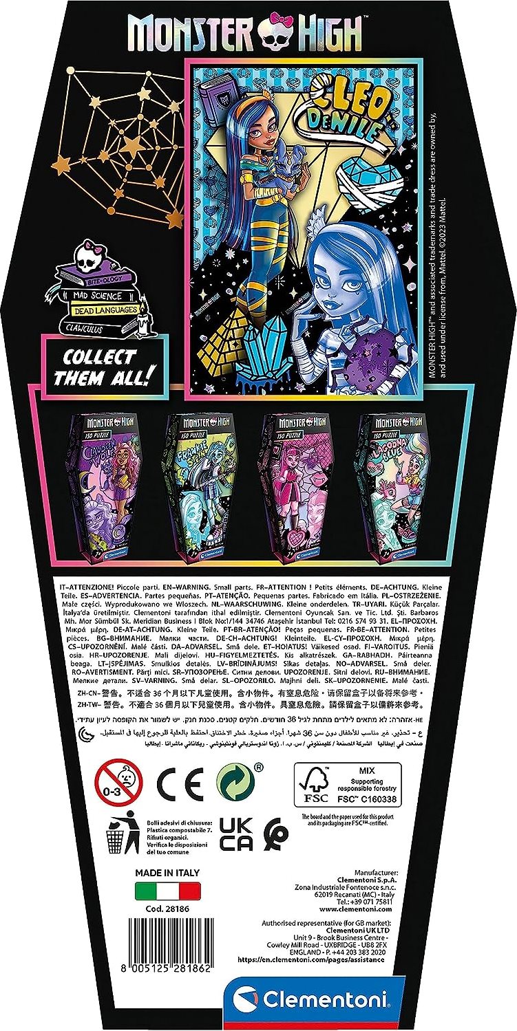 CLEMENTONI Puzzle Monster High: Cleo Denile 150 dílků