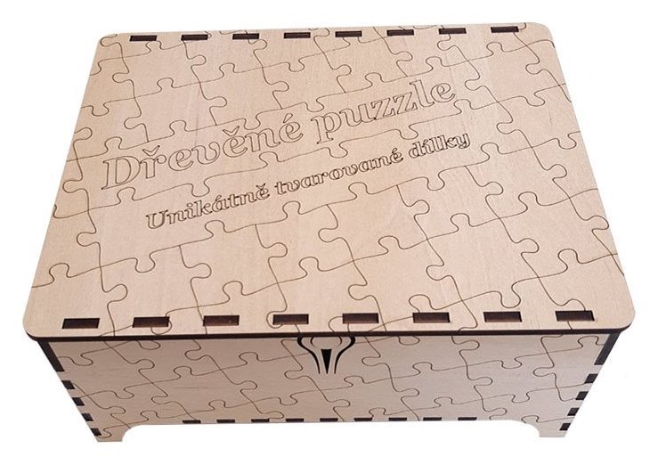 FA LIXEN Dřevěné puzzle Nákladní auta XL 389 dílků v dárkové krabičce