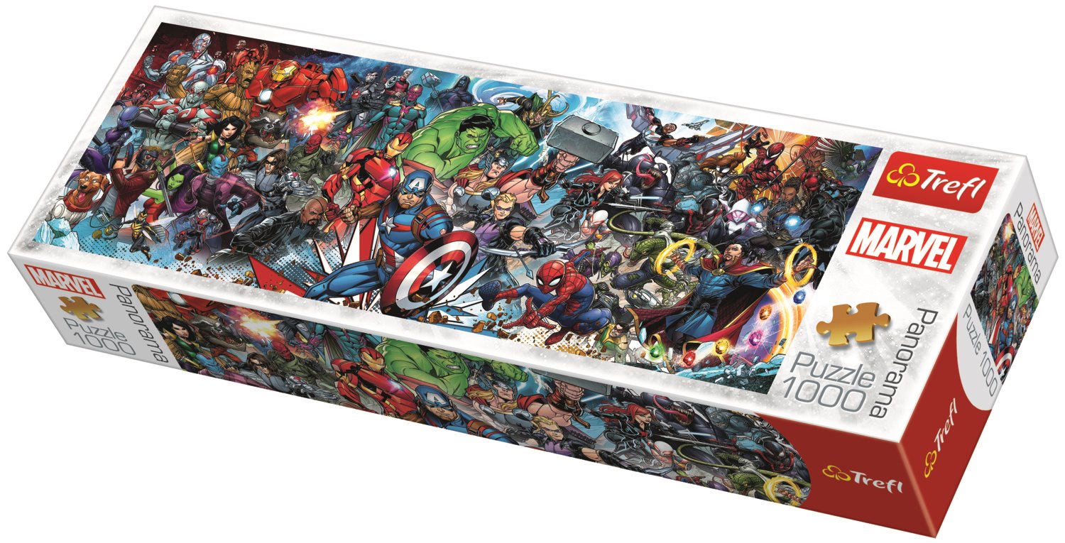 TREFL Panoramatické puzzle Svět Marvelu 1000 dílků