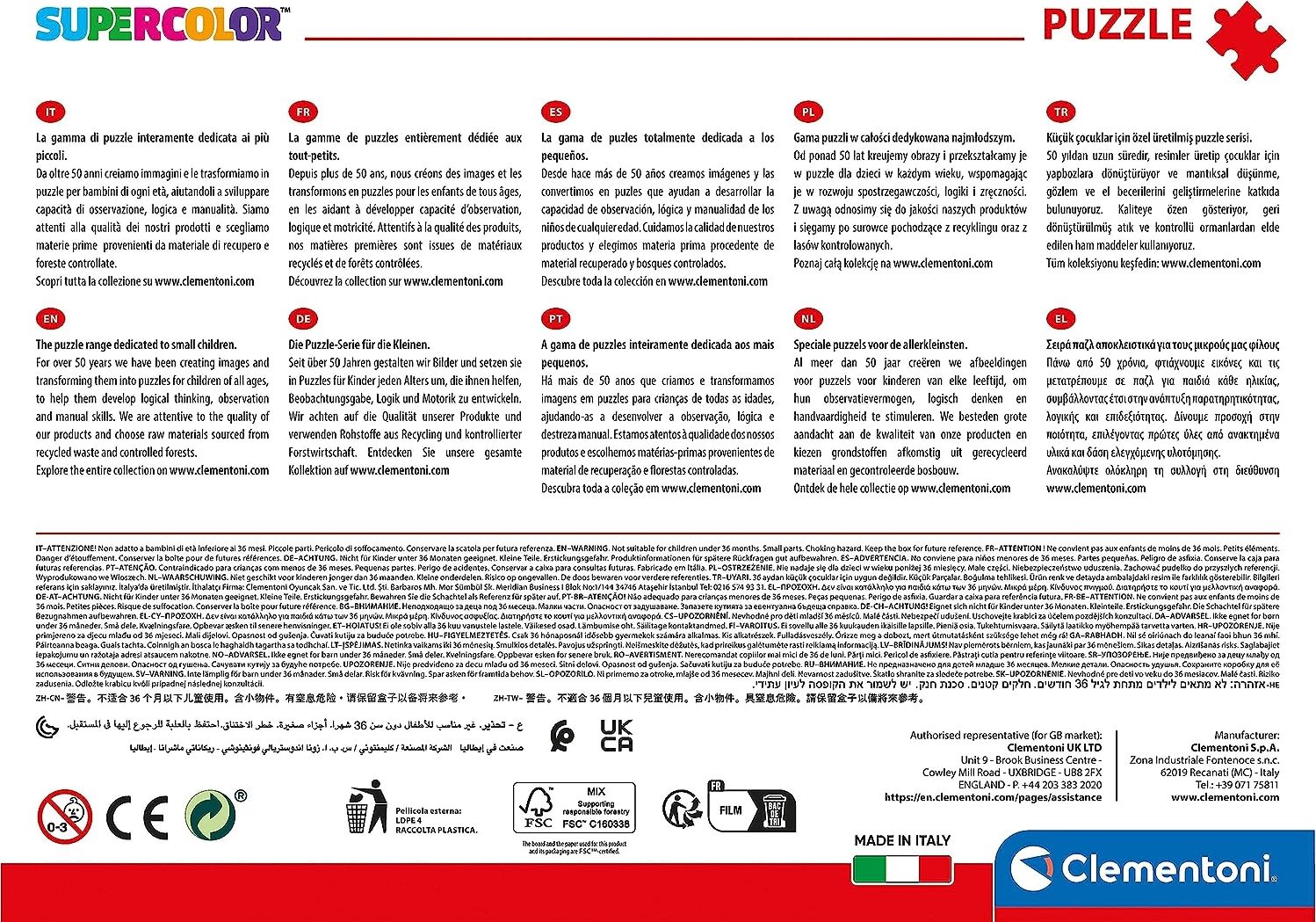 CLEMENTONI Puzzle Emoji Town 180 dílků