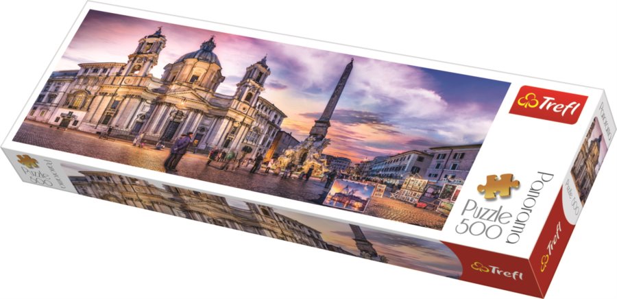 TREFL Panoramatické puzzle Piazza Navona, Řím 500 dílků