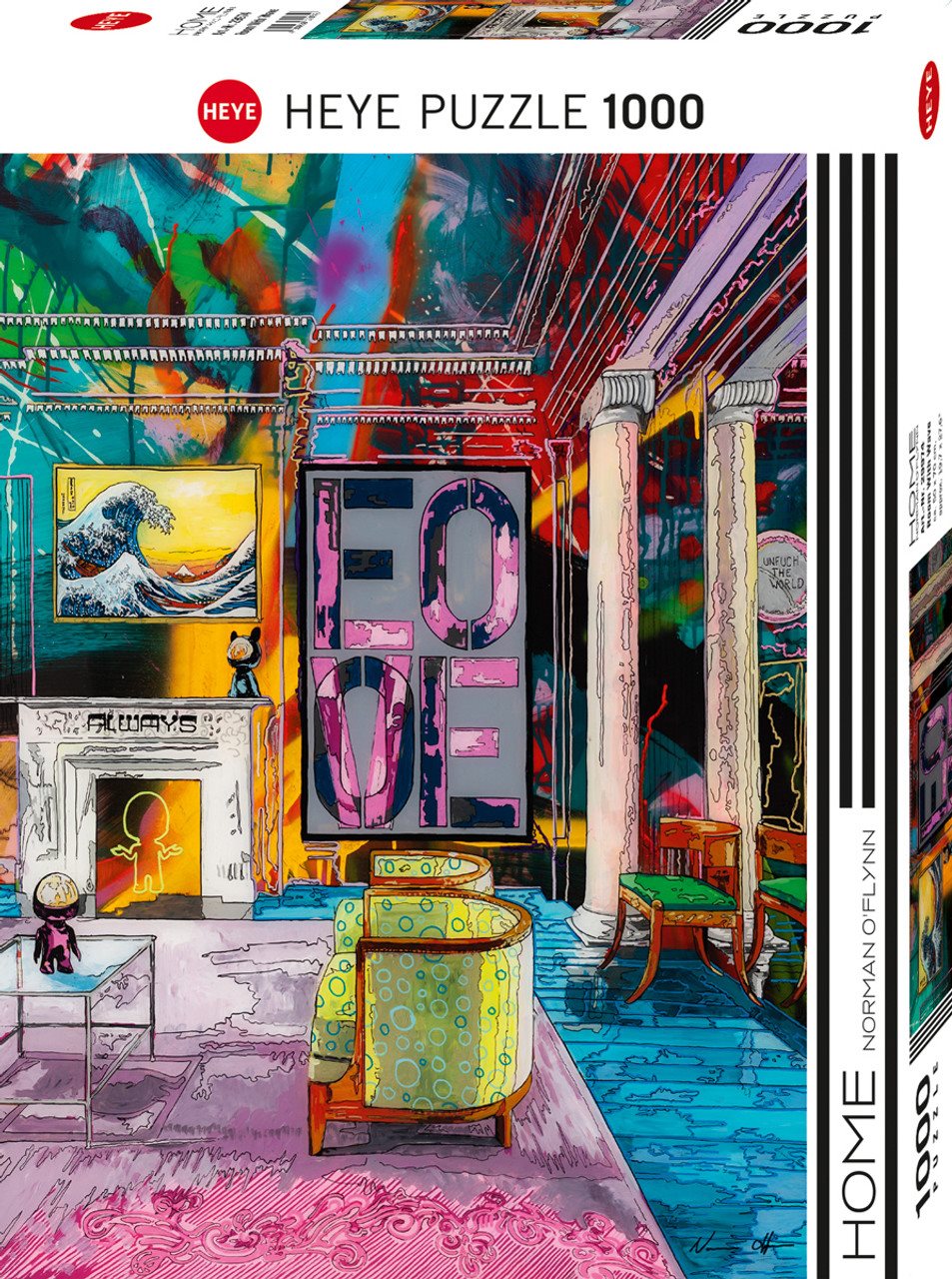 HEYE Puzzle Home: Pokoj s vlnou 1000 dílků