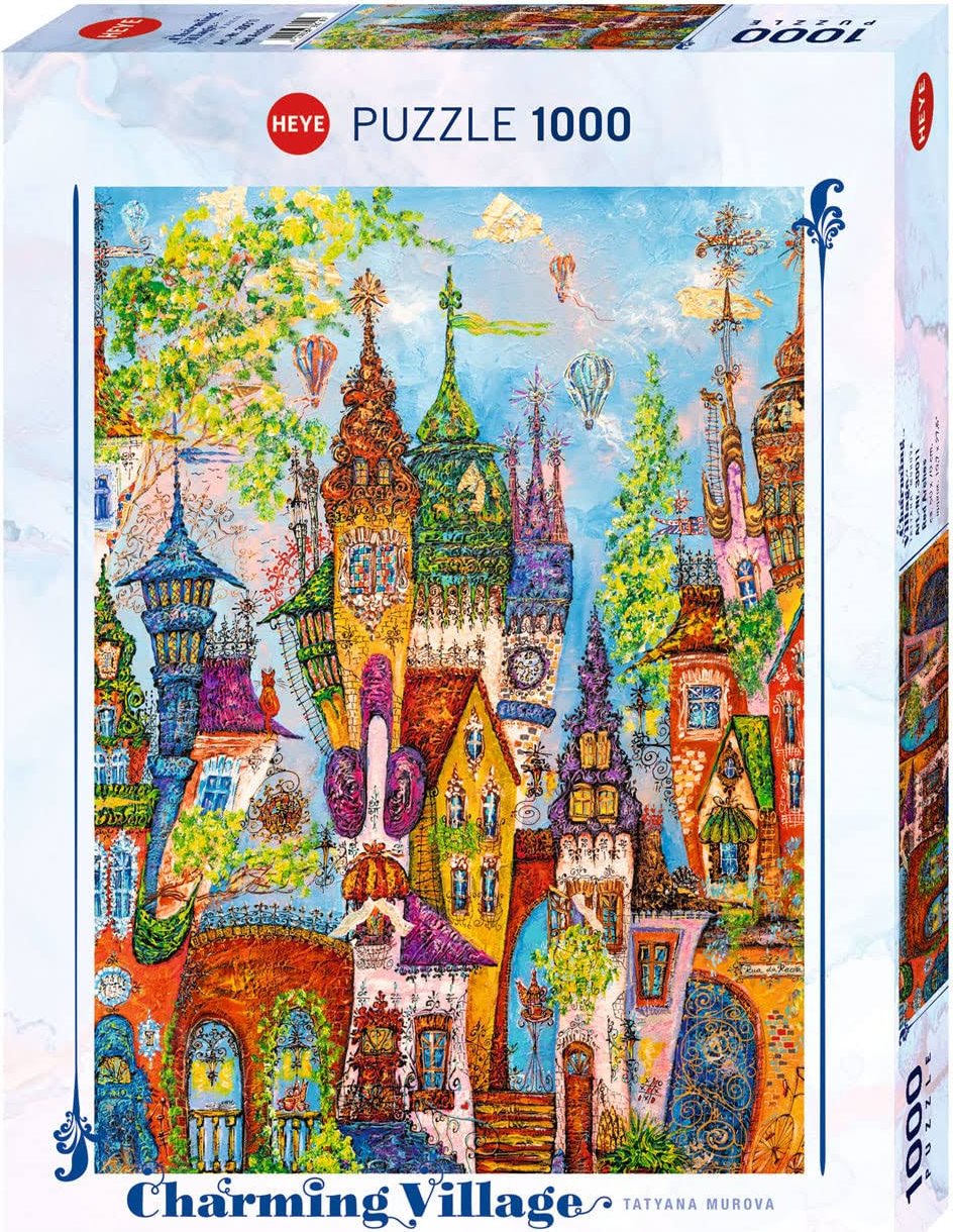 HEYE Puzzle Charming Village: Červené oblouky 1000 dílků