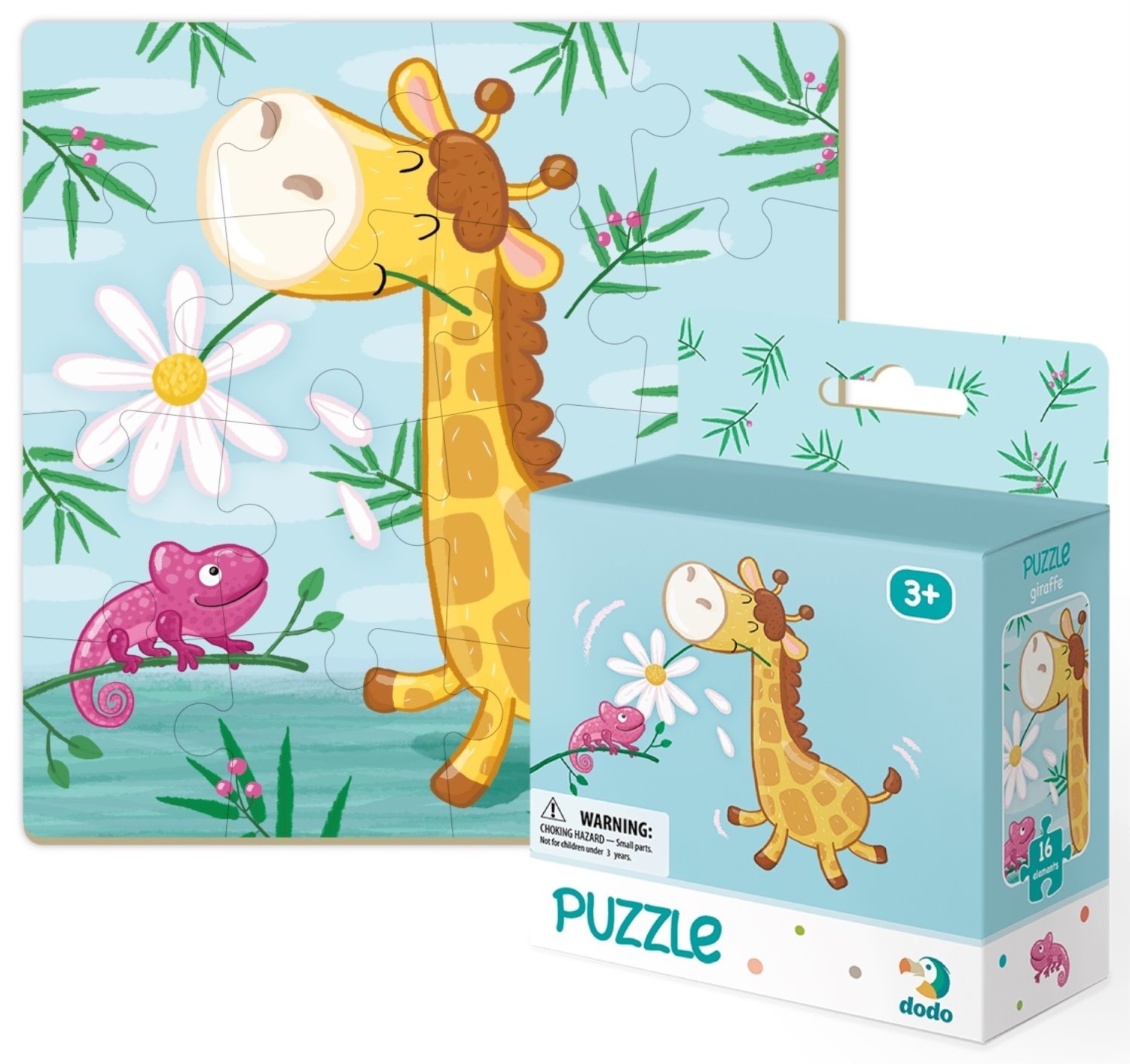 DODO Puzzle Žirafa 16 dílků