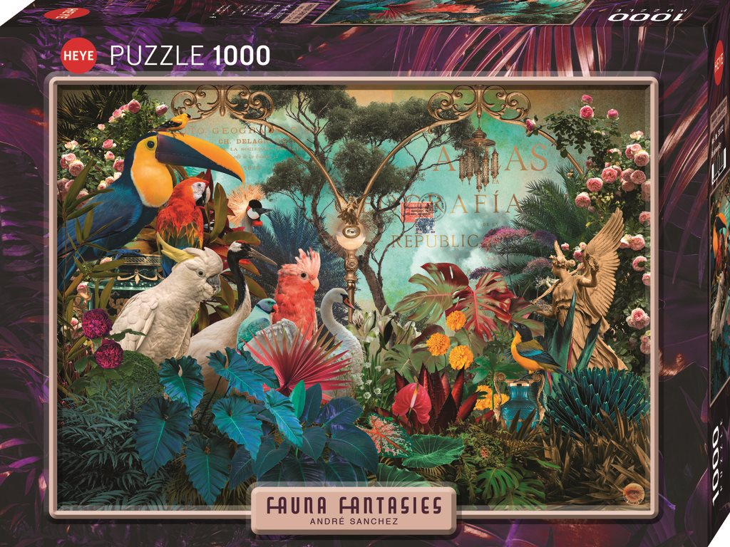 HEYE Puzzle Fauna Fantasies: Ptačí rozmanitost 1000 dílků