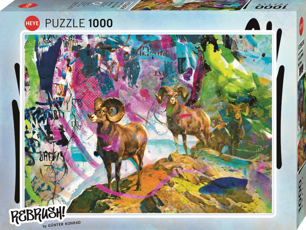 HEYE Puzzle Rebrush! Velké rohy 1000 dílků