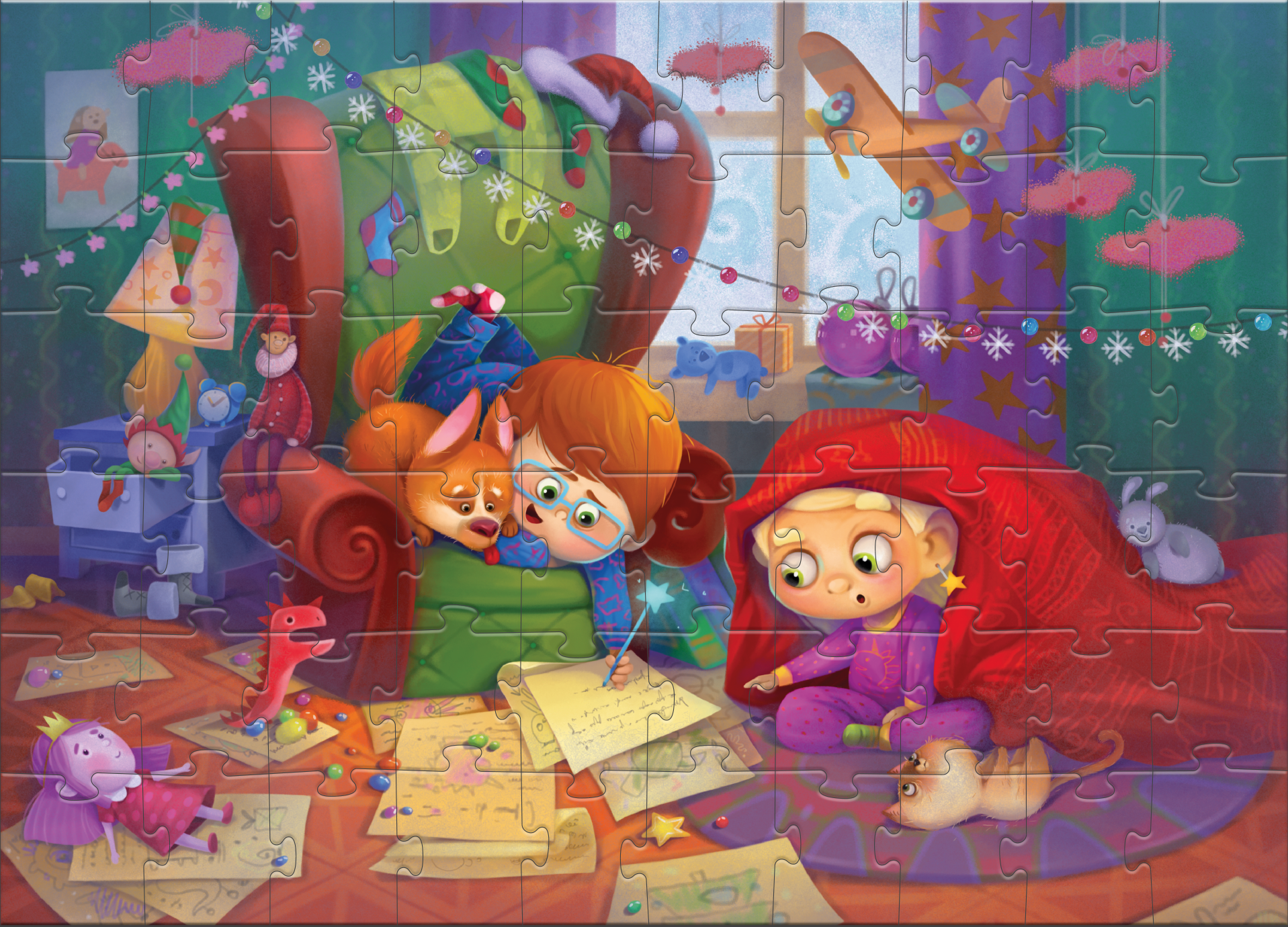 DODO Puzzle Dopis Ježíškovi 60 dílků