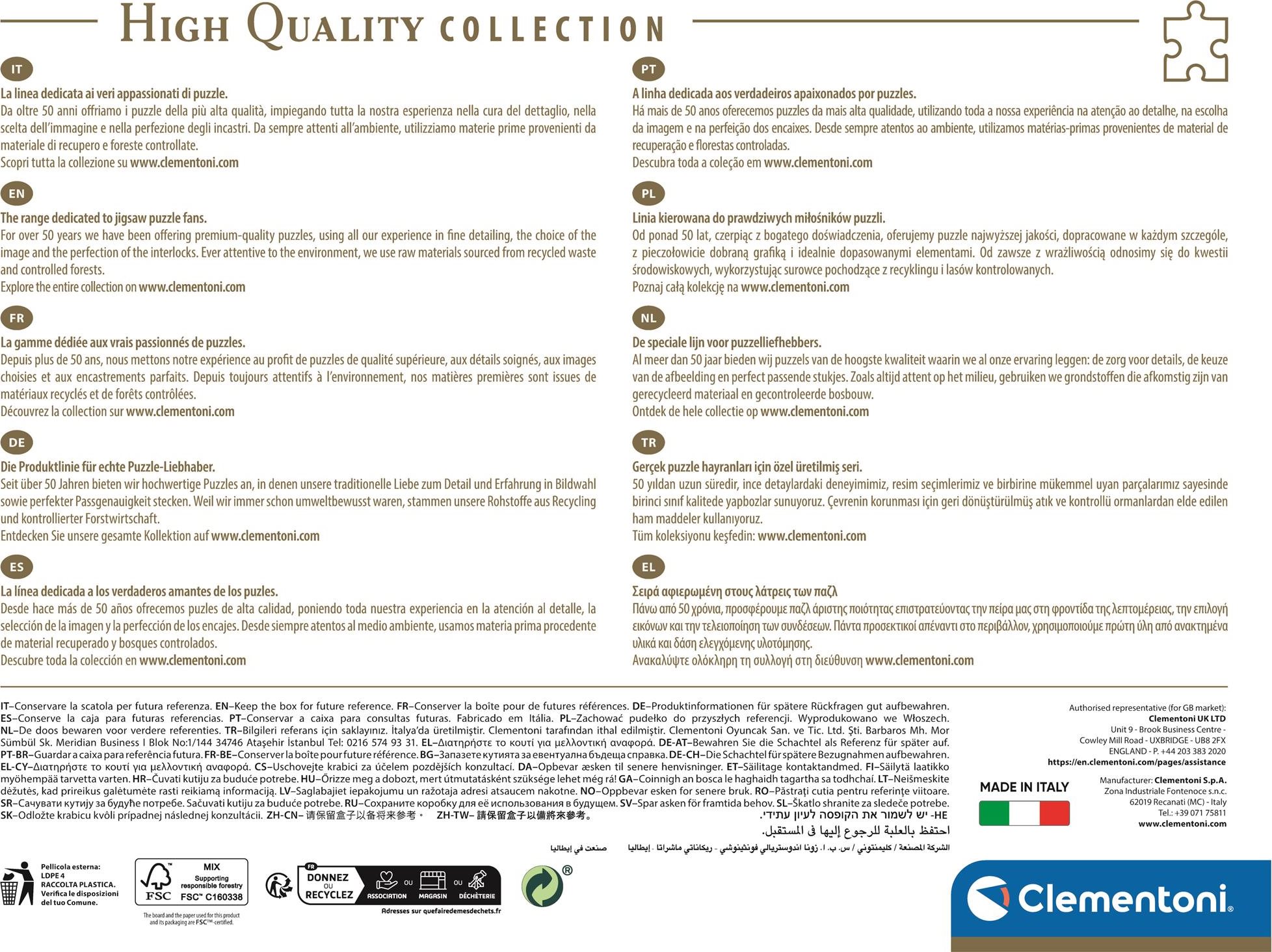 CLEMENTONI Puzzle Vlající látky 1500 dílků