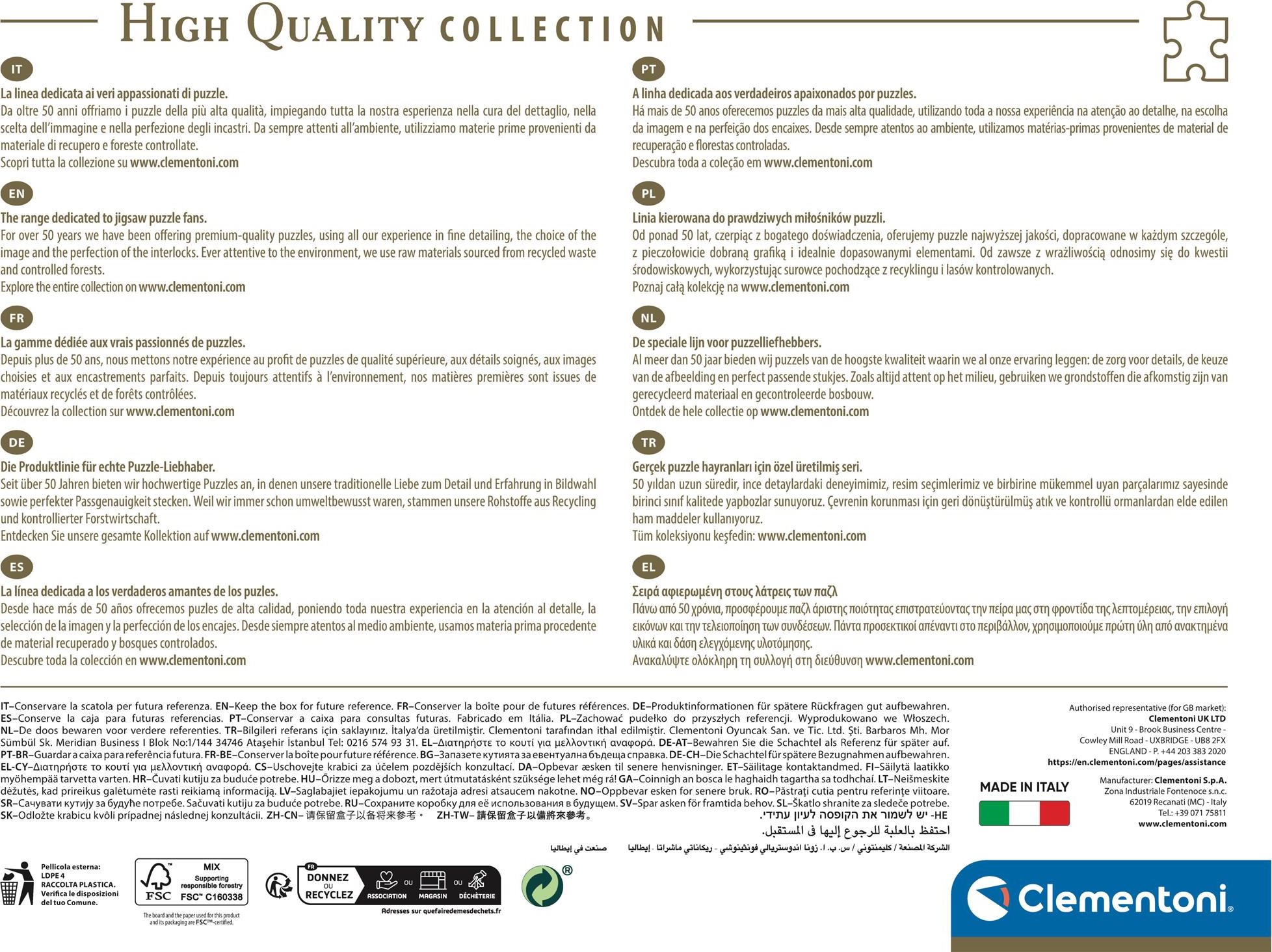 CLEMENTONI Puzzle Let nad Paříží 1500 dílků