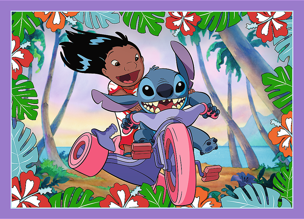 TREFL Puzzle Lilo&Stitch: Bláznivý den 4v1 (35,48,54,70 dílků)