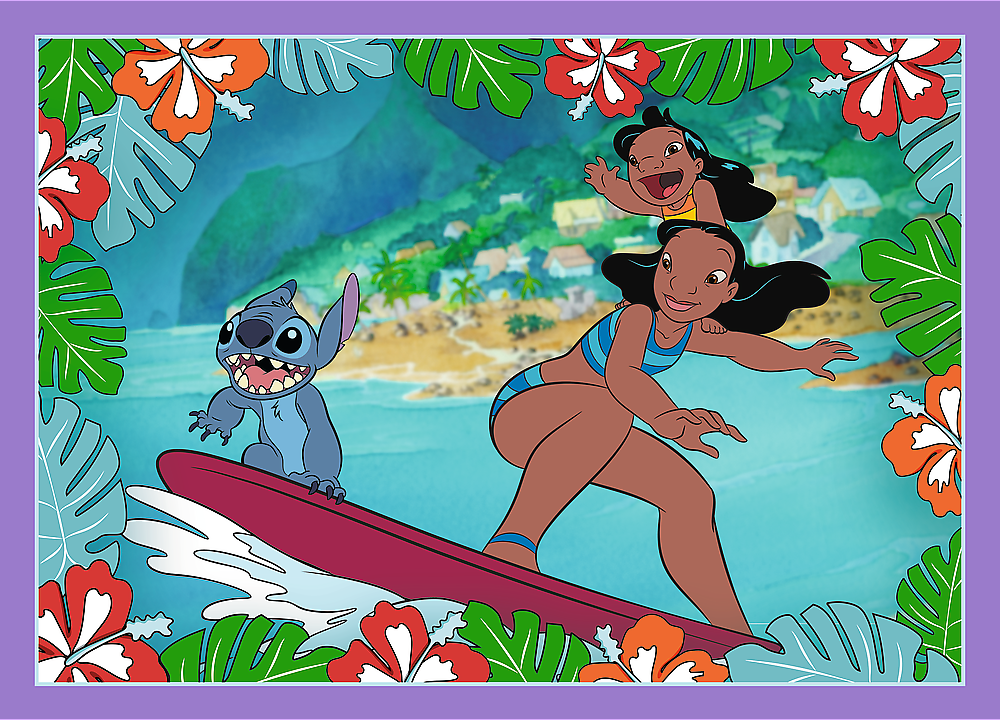 TREFL Puzzle Lilo&Stitch: Bláznivý den 4v1 (35,48,54,70 dílků)