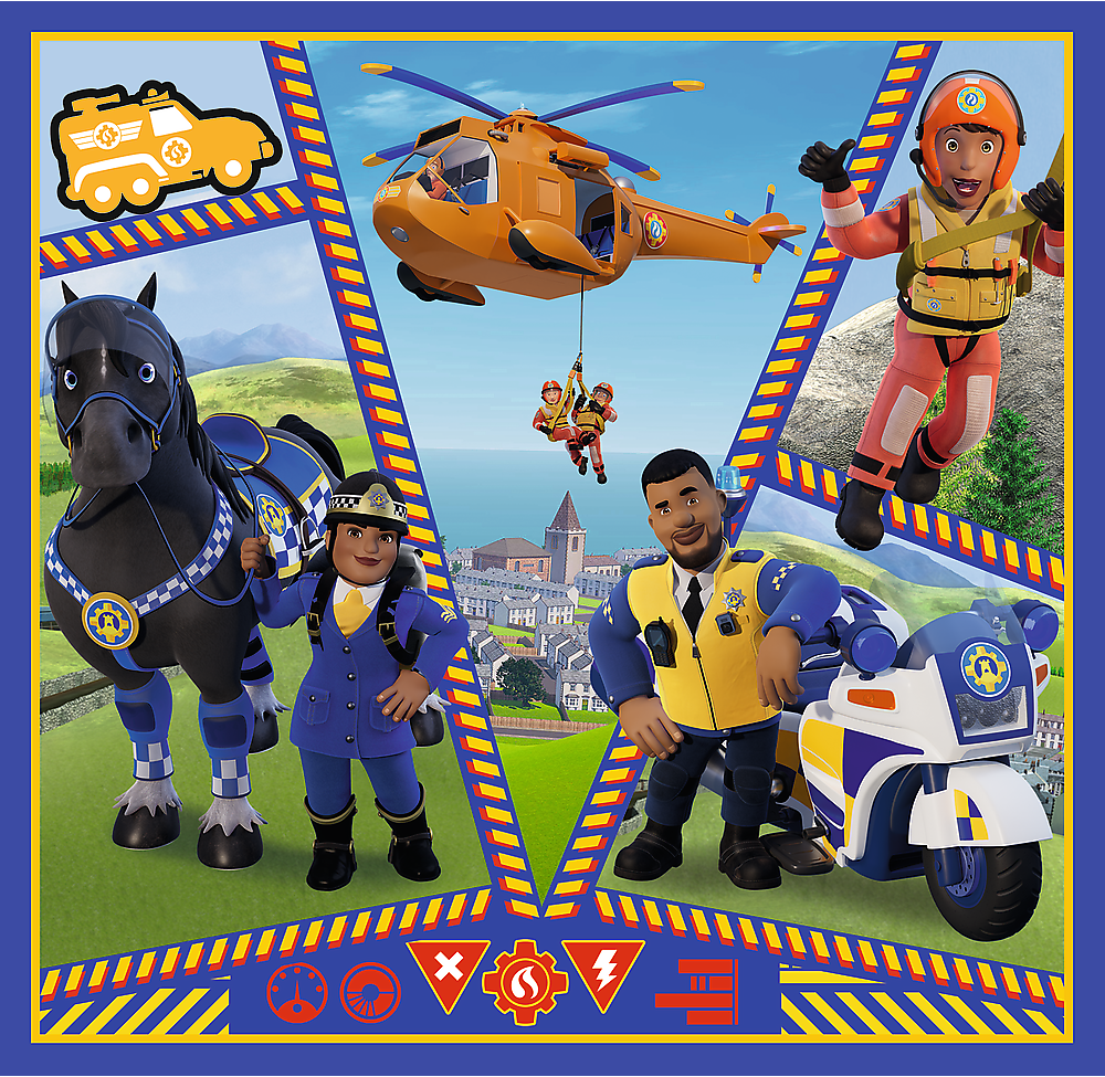 TREFL Puzzle Požárník Sam: Samův den 3v1 (20,36,50 dílků)