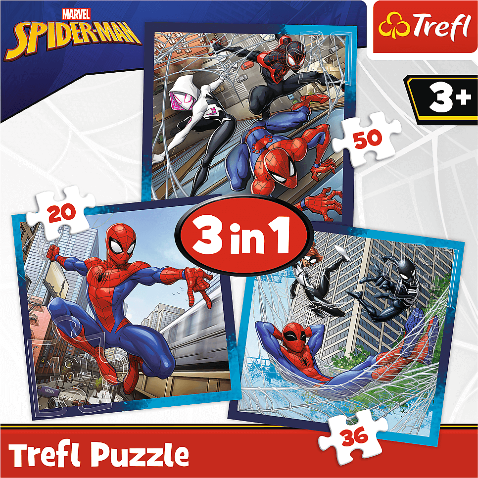 TREFL Puzzle Spiderman 3v1 (20,36,50 dílků)