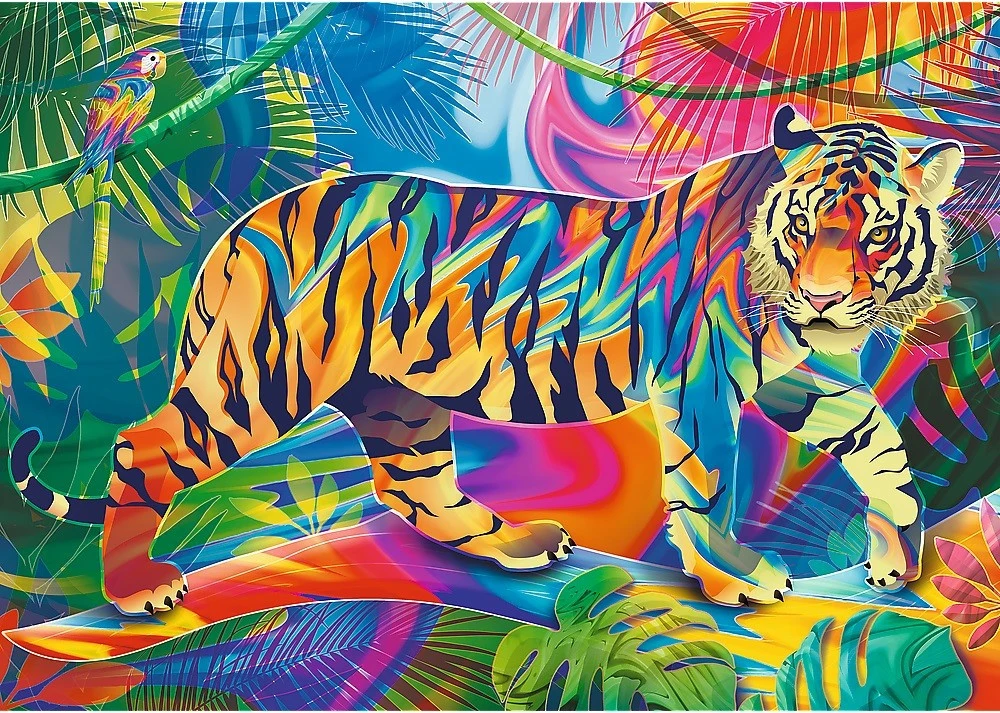 TREFL Puzzle UFT Color Splash: Setkání s tygrem 500 dílků