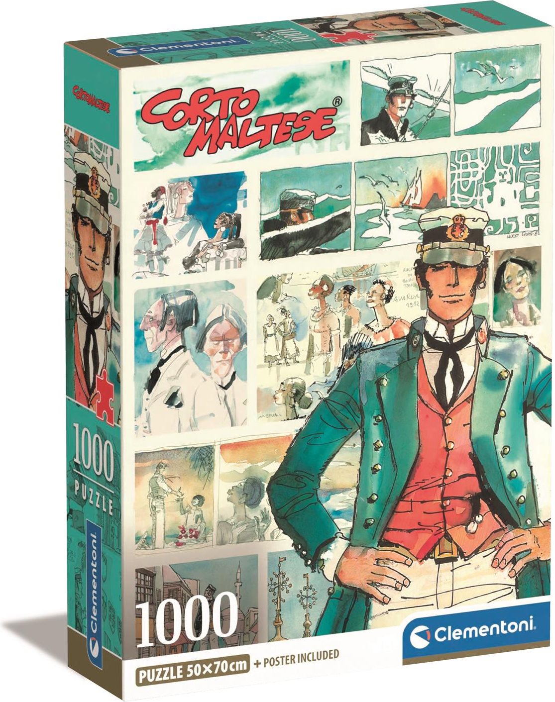 CLEMENTONI Puzzle Corto Maltese: Dobrodružný námořník 1000 dílků