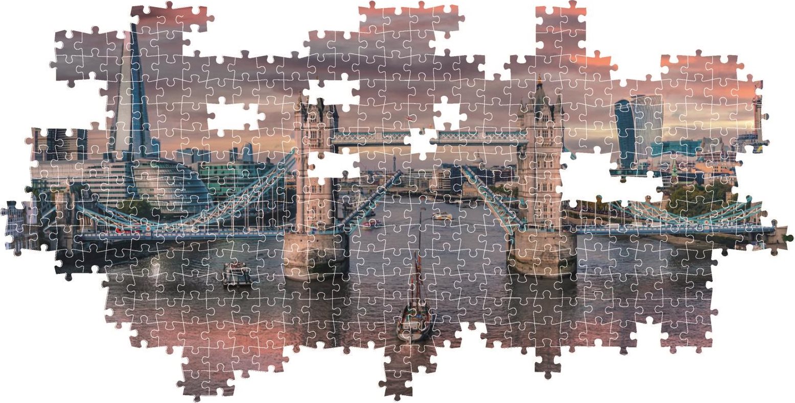 CLEMENTONI Panoramatické puzzle Přes řeku Temži 1000 dílků