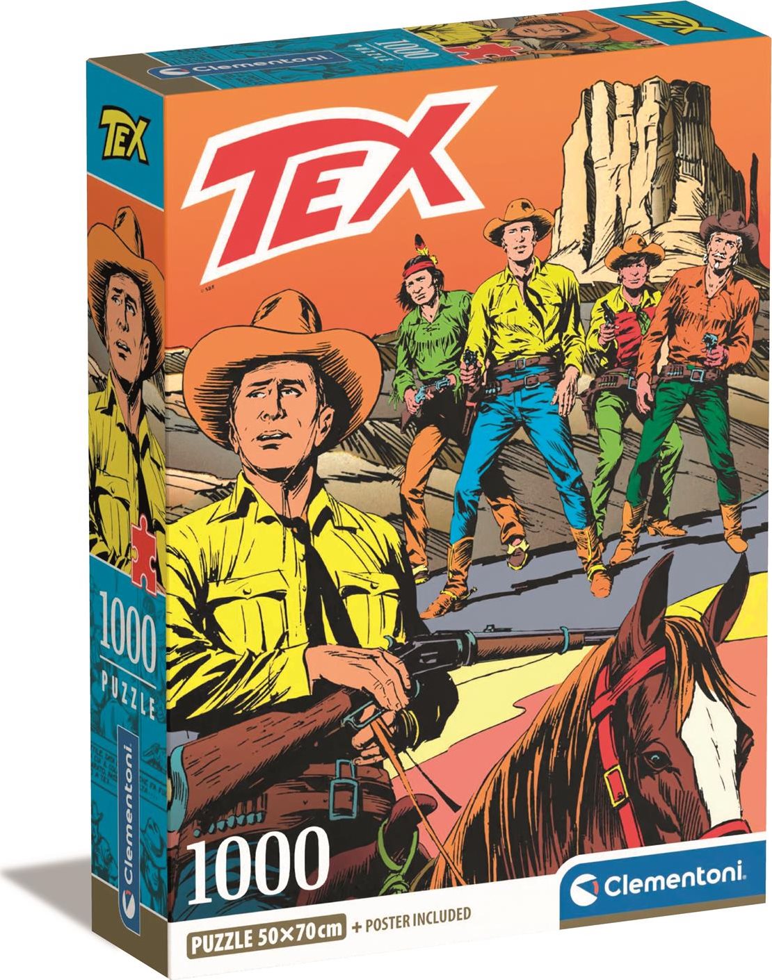 CLEMENTONI Puzzle Tex: Na starém západě 1000 dílků