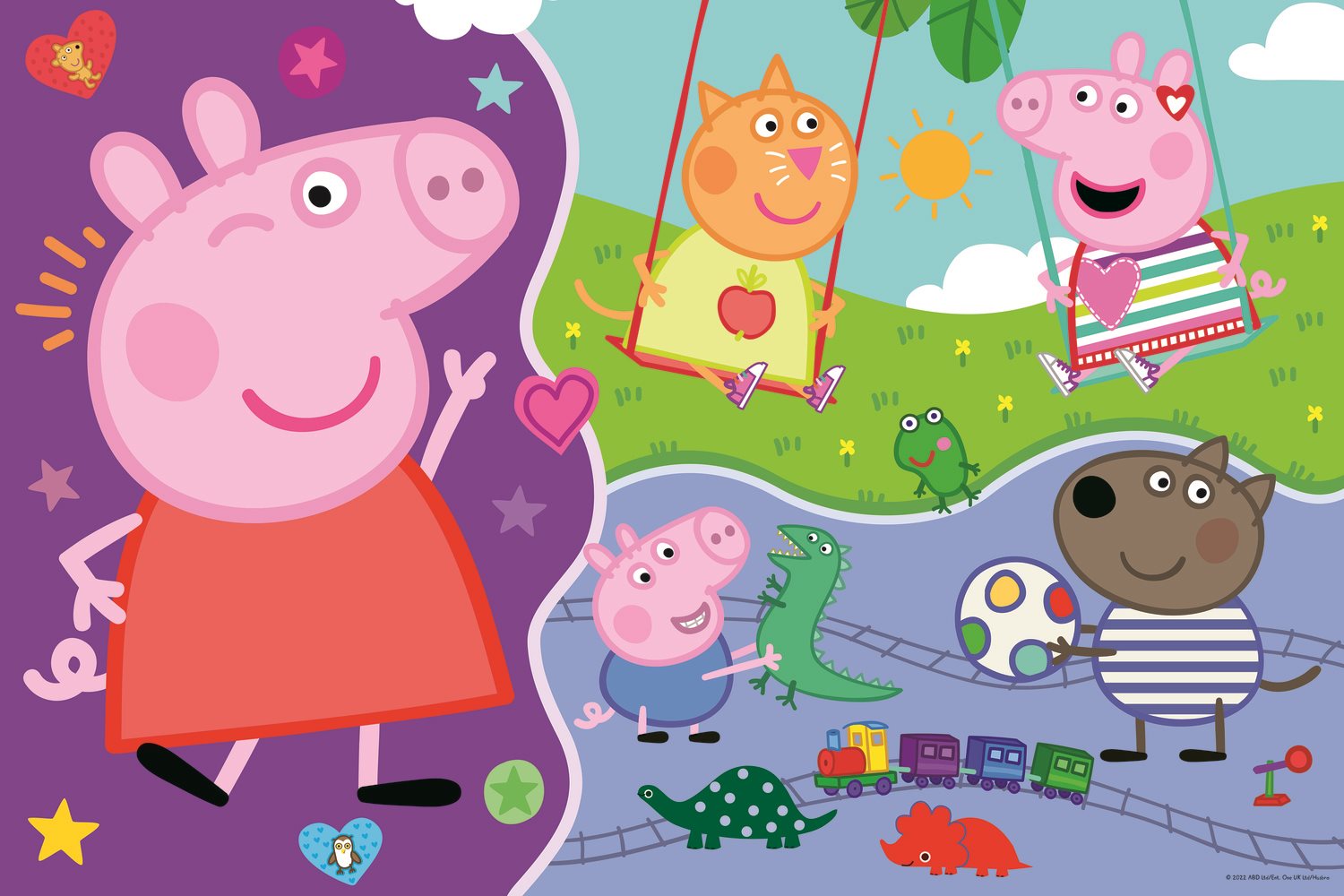 TREFL Oboustranné puzzle Prasátko Peppa SUPER GIANT 15 dílků