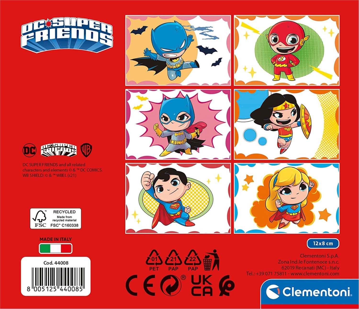 CLEMENTONI Play For Future Obrázkové kostky Superpřátelé, 6 kostek