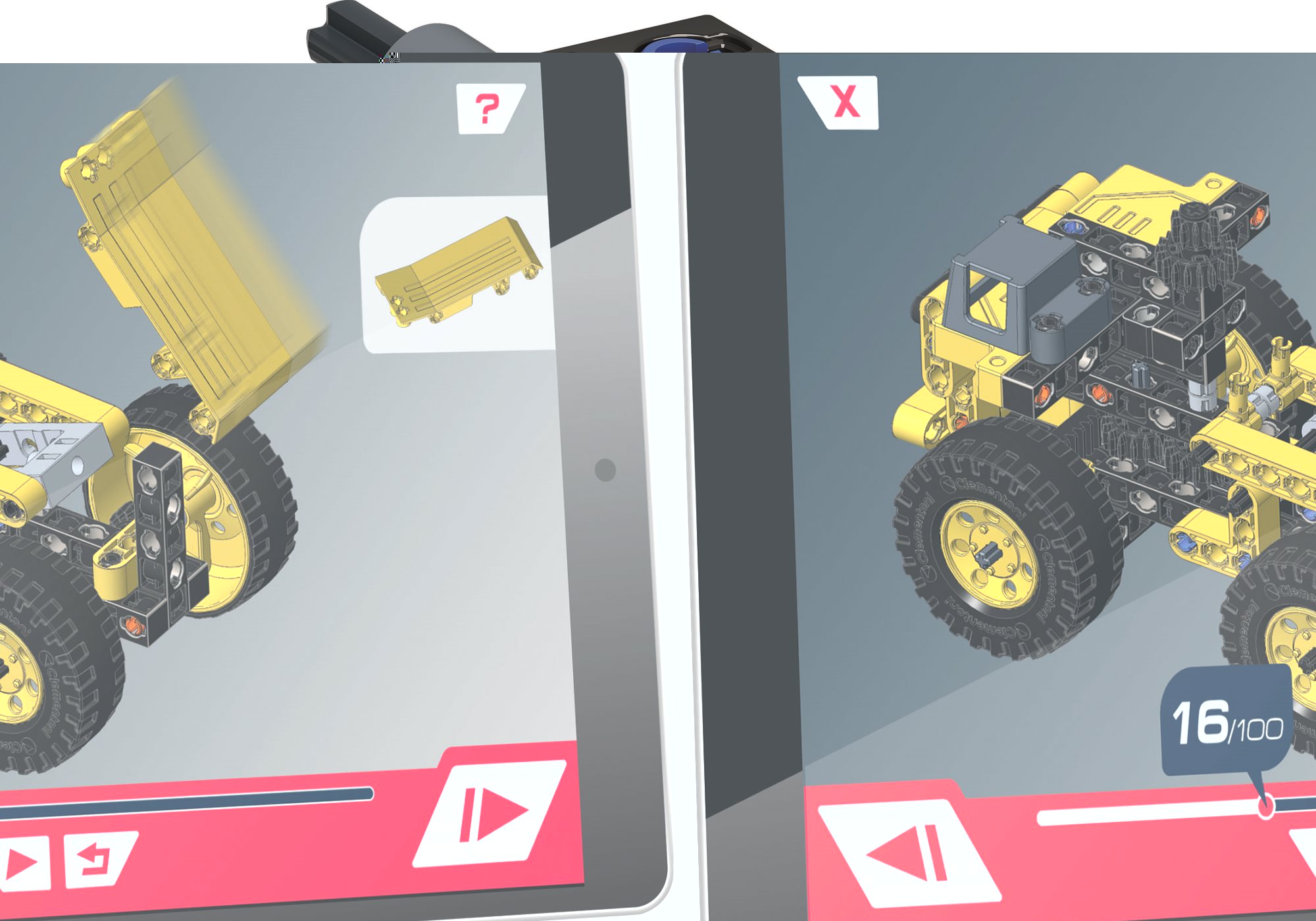 CLEMENTONI Science&Play Mechanická laboratoř Těžební auta 2v1