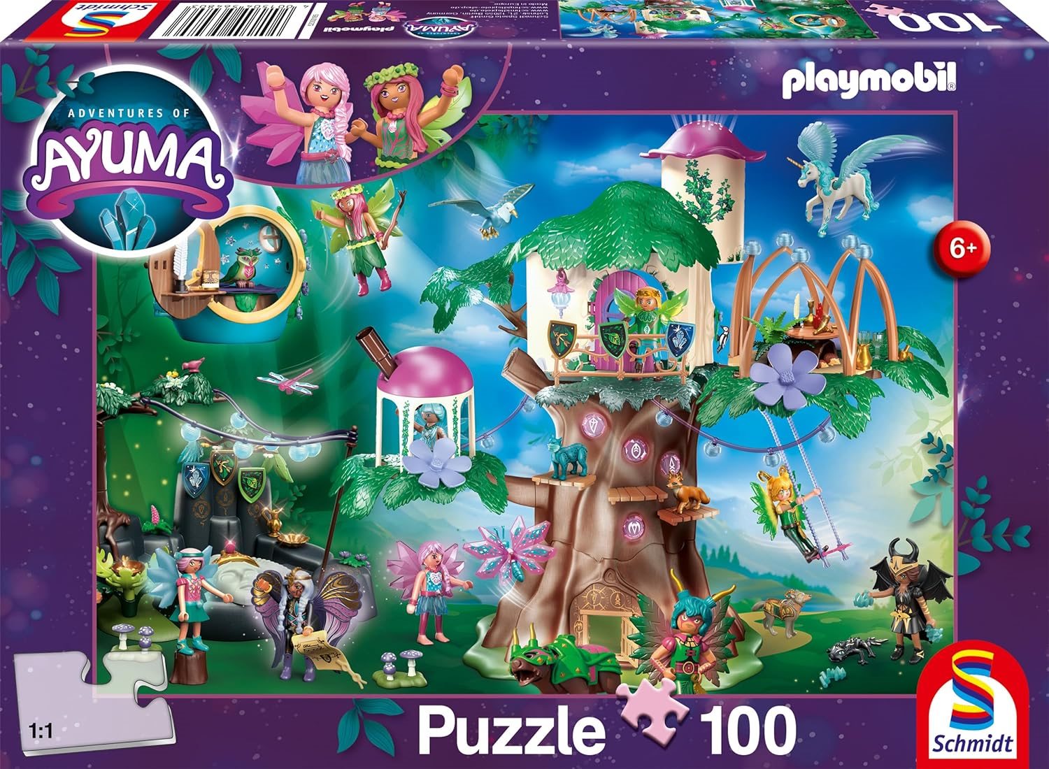 SCHMIDT Puzzle Playmobil Ayuma: Kouzelný les víl 100 dílků