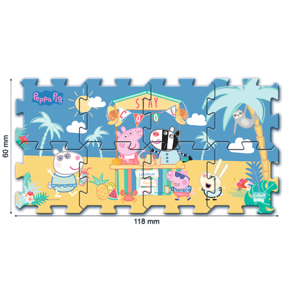 TREFL Pěnové puzzle Prasátko Peppa: Letní prázdniny