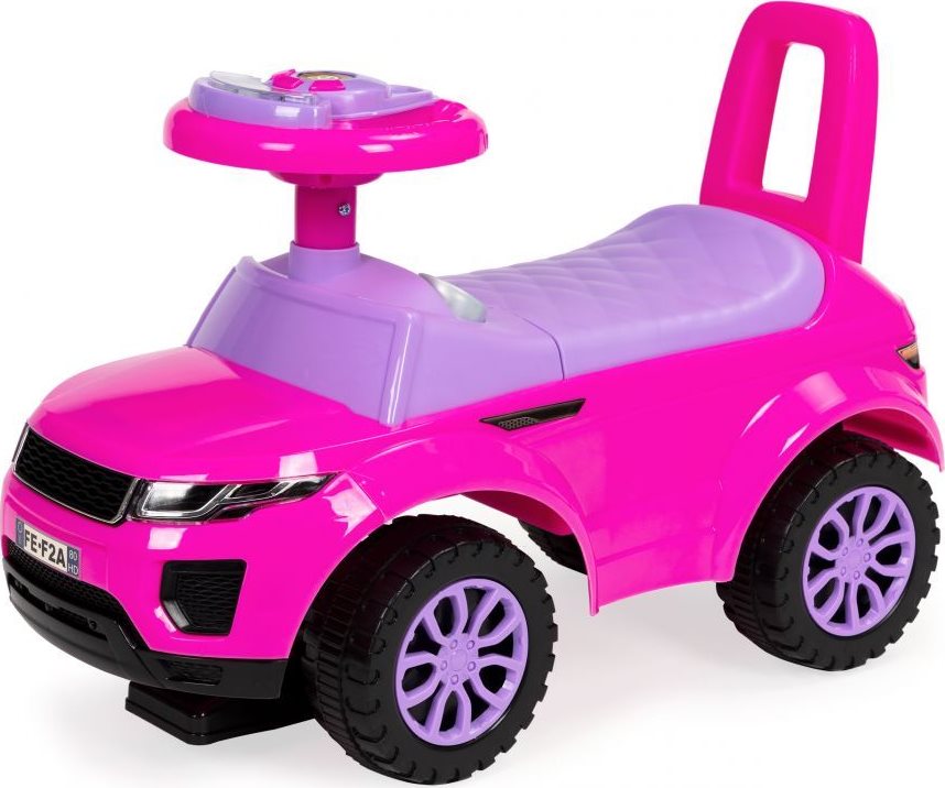 ECOTOYS Odrážedlo Auto s melodiemi růžové