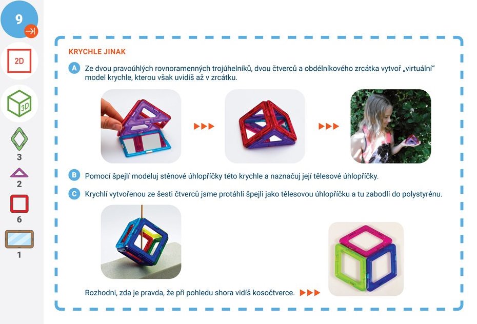 MAGFORMERS Výukové karty Geometrie 3: 2D a 3D geometrie
