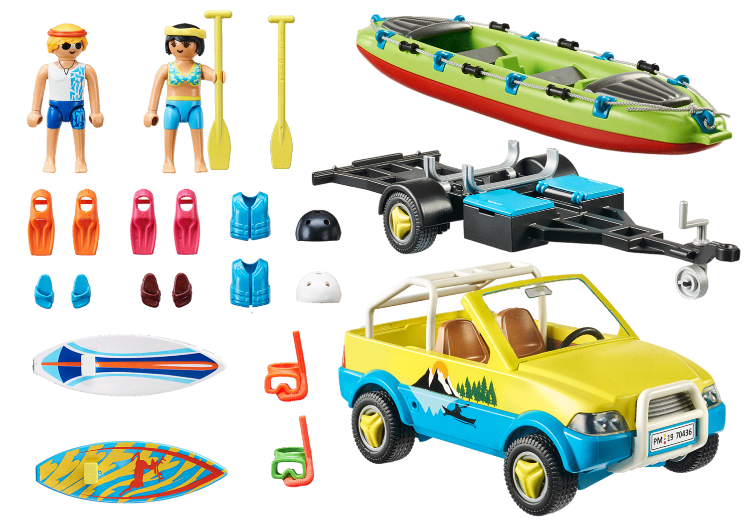 PLAYMOBIL® Family Fun 70436 Plážové auto s lodním přívěsem