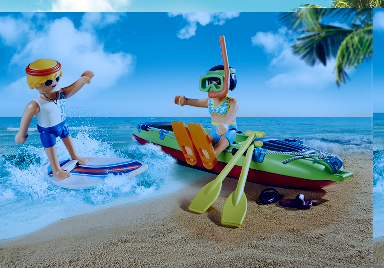 PLAYMOBIL® Family Fun 70436 Plážové auto s lodním přívěsem