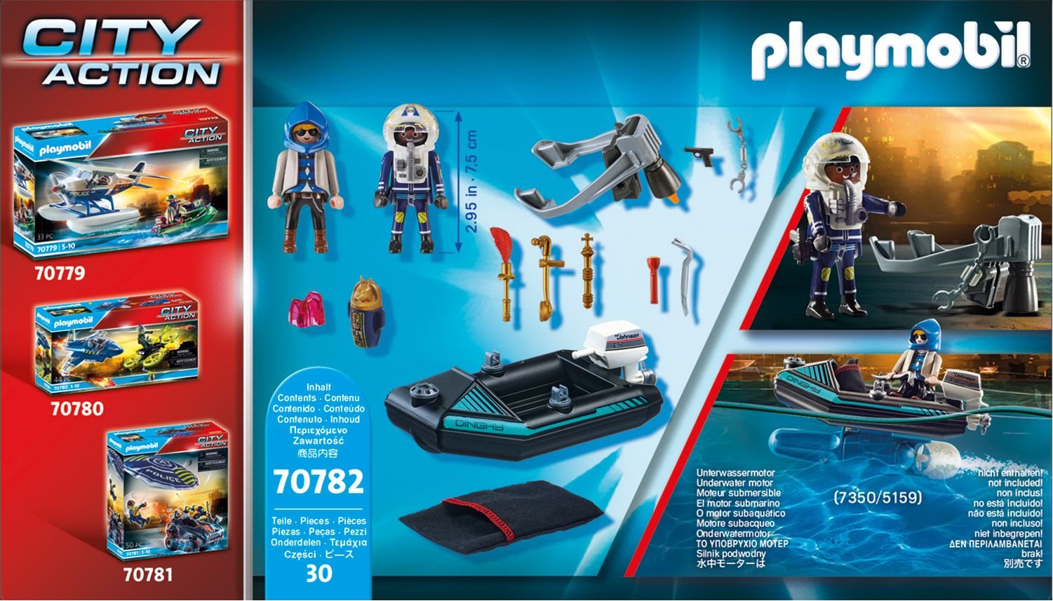 PLAYMOBIL® City Action 70782 Policejní Jetpack: Zatčení zloděje umění
