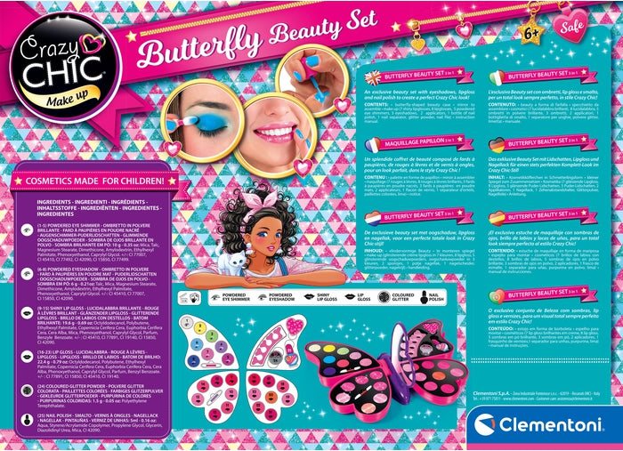 CLEMENTONI Crazy Chic Make up: Motýl 3v1
