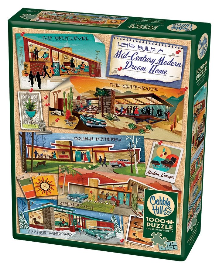 COBBLE HILL Puzzle Moderní dům snů v polovině století 1000 dílků
