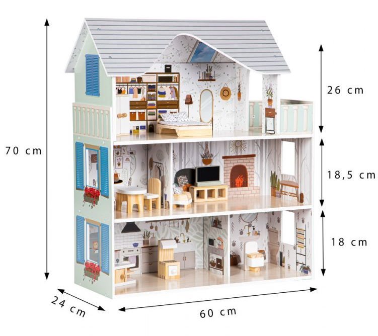 ECOTOYS Domeček pro panenky Emma