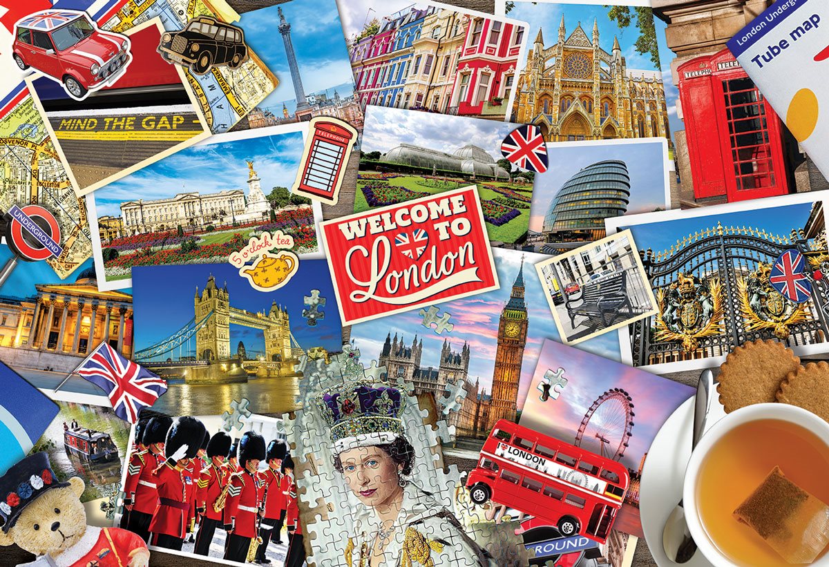 EUROGRAPHICS Puzzle v plechové krabičce Londýnský autobus 550 dílků