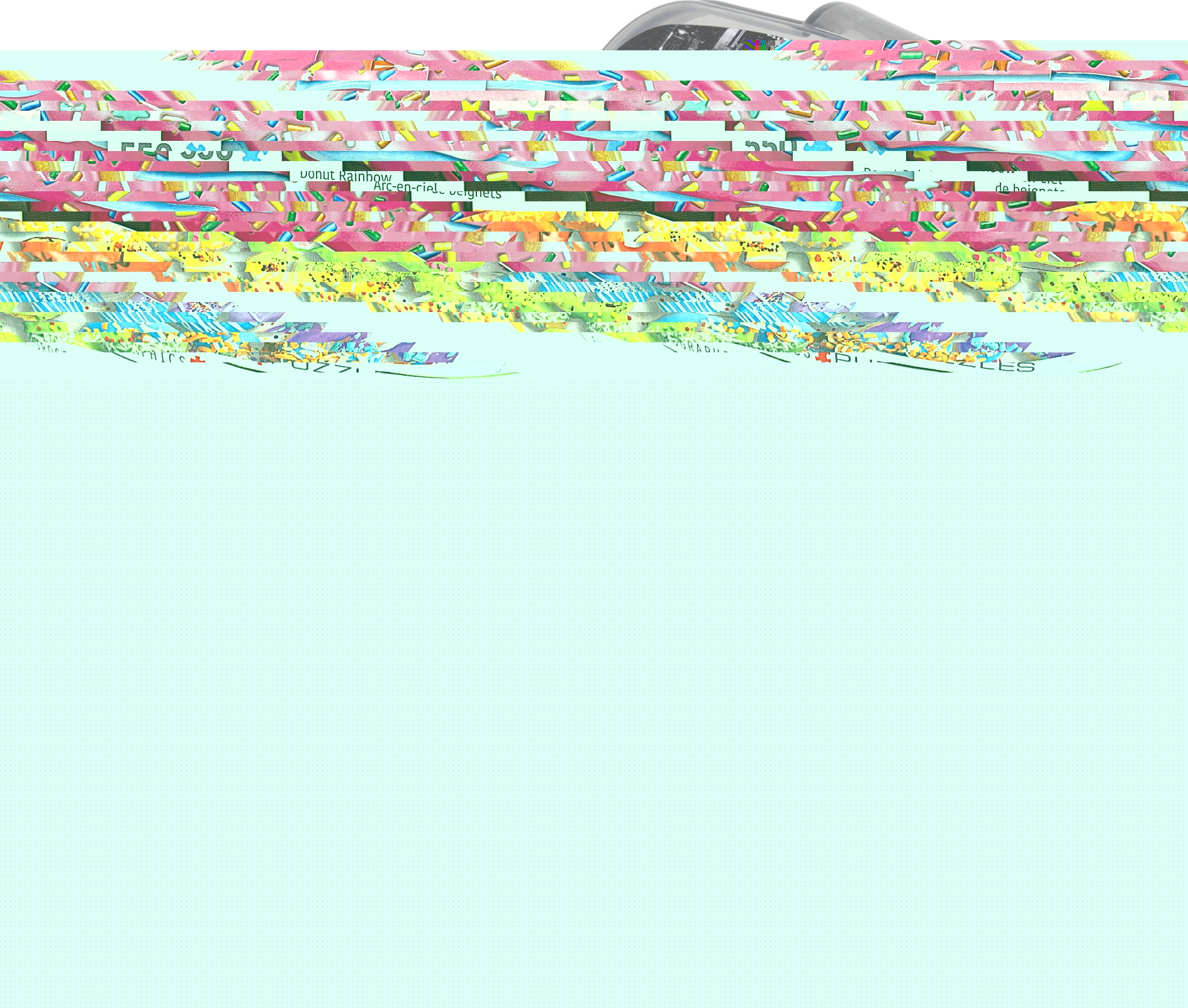 EUROGRAPHICS Puzzle v plechové krabičce Donutová duha 550 dílků