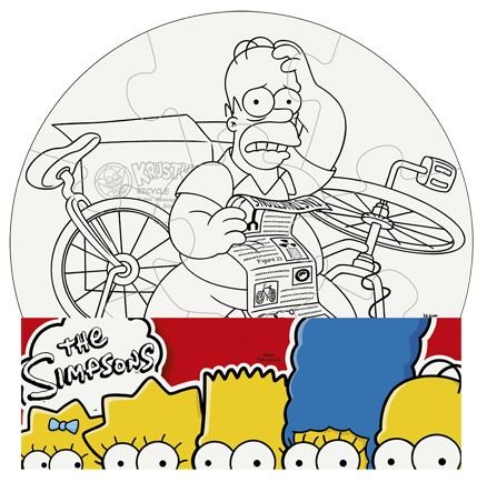 EFKO Vymaluj si puzzle The Simpsons - kruh 9 dílků