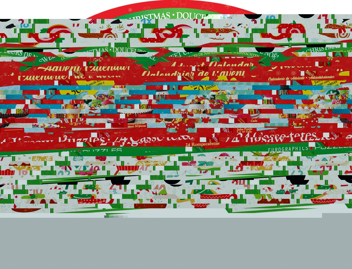EUROGRAPHICS Puzzle Adventní kalendář: Sladké Vánoce 24x50 dílků