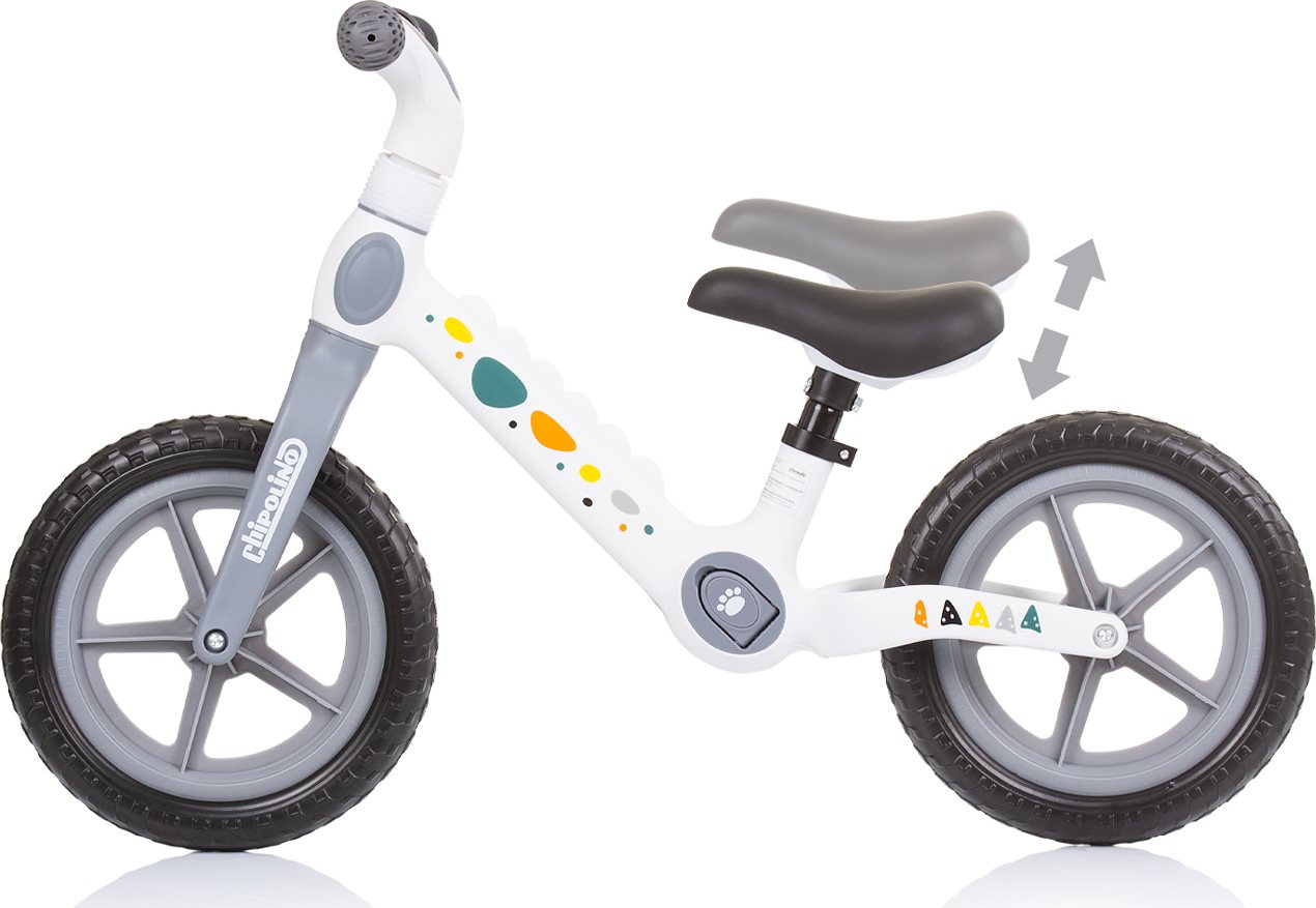 CHIPOLINO Odrážedlo Dino White-Grey