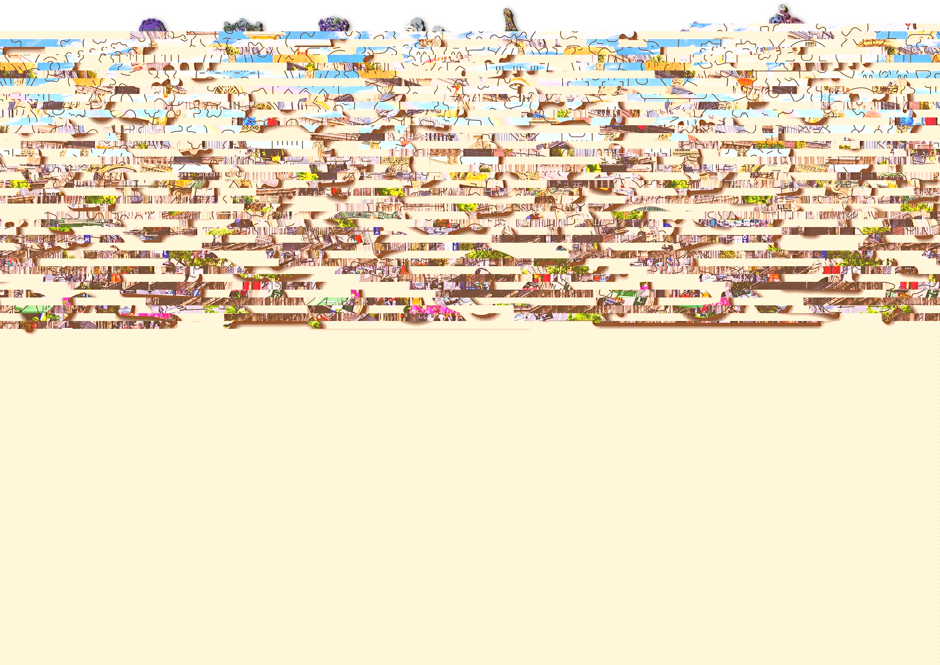 WOODEN CITY Dřevěné puzzle Rušná Paříž 2v1, 150 dílků EKO