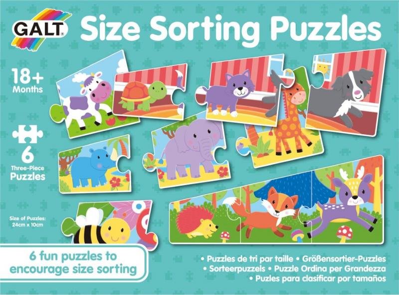 GALT Baby puzzle Kdo je větší a kdo menší 6x3 dílky