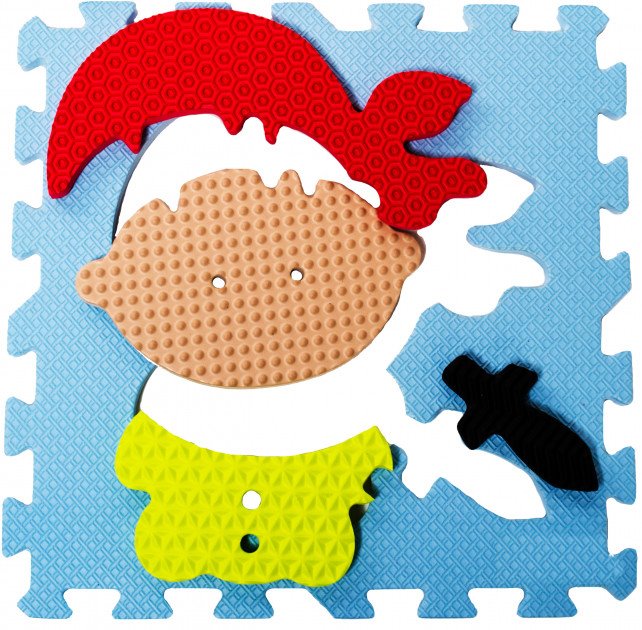 BABY GREAT Pěnové puzzle Zvířata šedá-červená SX (30x30)
