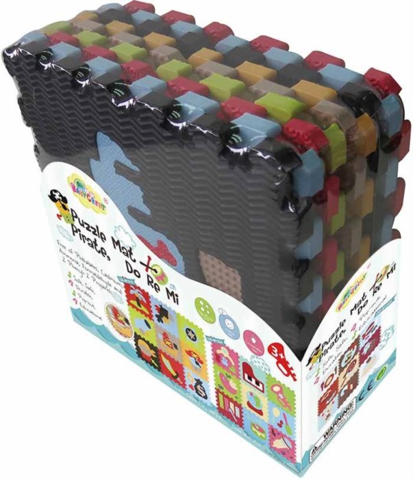 BABY GREAT Pěnové puzzle Zvířata šedá-červená SX (30x30)