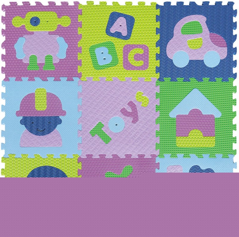 BABY GREAT Pěnové puzzle Zvířata šedá-červená SX s okraji