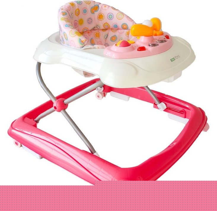 ECOTOYS Chodítko interaktivní růžové